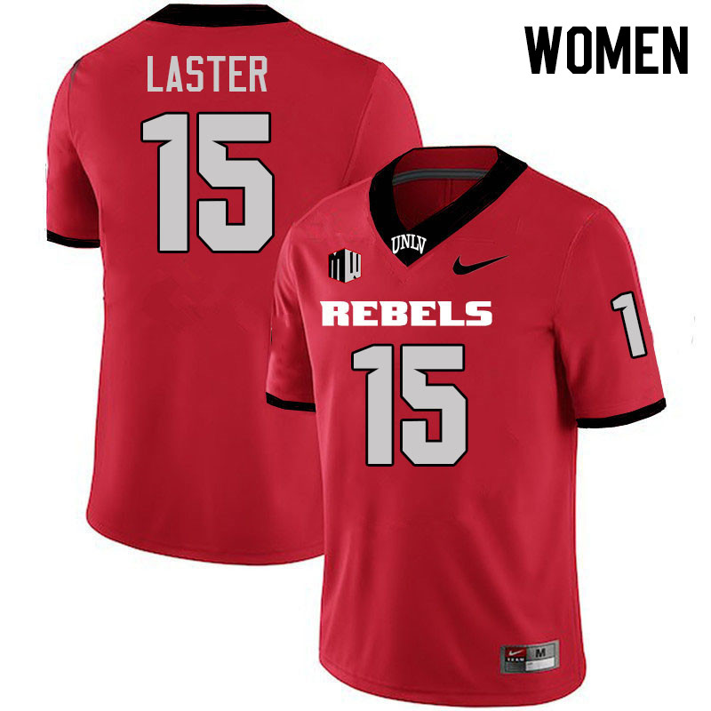 Women #15 Melvin Laster UNLV Rebels College Football Jerseys Stitched-Scarlet